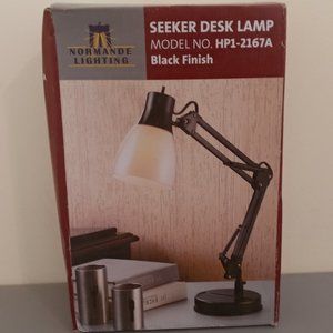 Normande Lighting GP3-796 13 Watt CFL Desk Lamp with Two Electrical Outlets NEW